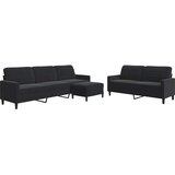  3-dijelni set sofa s jastucima crni baršunasti | shoptok.hr