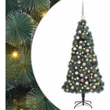 vidaXL Umestno božično drevo z LED lučmi Zelena 35 x 35 x 150 cm PET Cene