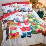 Catherine Lansfield Posteljnina za zakonsko posteljo 200x200 cm Retro Santa – | Shoptok.si