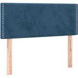 vidaXL LED posteljno vzglavje temno modro 100x5x78/88 cm žamet | Shoptok.si