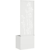 vidaXL Vrtni Sadič s Dekorativnom Pločom Bijela 50 x 140 cm | shoptok.hr