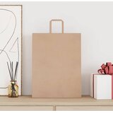  Papirnate vrećice 50 kom s ručkama smeđe 32x12x42 cm | Eponuda.com