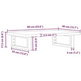  Polica za umivaonik od čelika i masivne bukovine | shoptok.hr