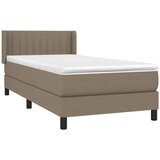  Krevet s oprugama i madracem smeđesivi 90x190 cm od tkanine | shoptok.hr