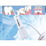  Aku. brezžična zobna prha 350ml bela irigator za zobe USB | Shoptok.si