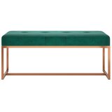  Klupa tamnozelena 110 x 36 x 45 cm baršunasta | Eponuda.com