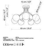 Opviq Luster Orion-13967, 65cm, IP20, Zlatno-bijele boje | Eponuda.ba