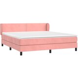  Box spring postelja z vzmetnico roza 180x200 cm žamet | Shoptok.si