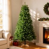  Umjetno božićno drvce 120 cm PVC i masivna borovina Zelena | shoptok.hr