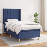 Box spring postelja z vzmetnico modra 100x200 cm blago Cene