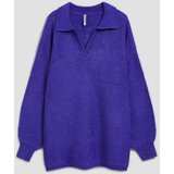 Marisse Purple V-Neck Sweater | ePonuda.com