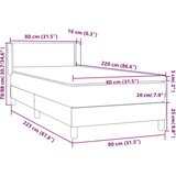 Box spring postelja z vzmetnico temno modra 80x220 cm žamet, (21793061) | Shoptok.si