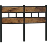  Posteljno vzglavje dimljeni hrast 120 cm železo/inženirski les, (21532502) | Shoptok.si