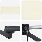 Ručna zlačivna tenda s LED diodama Krem i Antracit 3,5 x 2,5 m | shoptok.hr