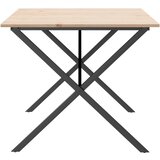  Blagovaonski stol X-oblika 180x90x75 cm od borovine i čelik | Eponuda.com