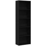  Polica za knjige crni hrast 60x30x189 cm konstruirano drvo | shoptok.hr
