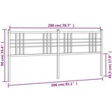 vidaXL Metalno uzglavlje crno 200 cm | shoptok.hr