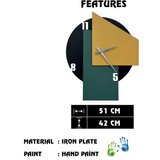 WALLXPERT dekorativni metalni zidni sat ecir 2 multicolor | ePonuda.com