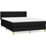 Krevet s oprugama i madracem crni 140x200 cm od tkanine | shoptok.hr