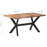 vidaXL Jedilna miza 160x80x75 cm trden les s finišem iz palisandra | Shoptok.si