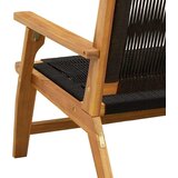  Vrtni namještaj 2 pcs Crna 67 x 76 x 73 cm Čvrsto drvo akacije | shoptok.hr