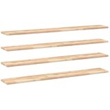 vidaXL Plutajuće police 4 kom 120x20x2 cm Neobrađeno puno drvo akacije - Prirodna 120 x 20 x 2 cm 4 1 | shoptok.hr