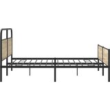 Metalni okvir kreveta bez madraca boja hrasta 200x200 cm | shoptok.hr