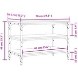  Klupa za cipele boja smeđeg hrasta 70x38,5x49 cm drvena | shoptok.hr
