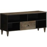 TV omarica črna 100x33x46 cm trden mangov les, (21824073) | Shoptok.si
