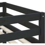 vidaXL Dječji krevet na kat i zavjese plavi 90x200 cm borovina | shoptok.hr