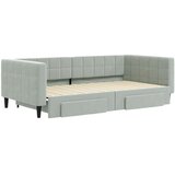  Dnevni krevet na razvlačenje svjetlosivi 100x200 cm baršunasti | shoptok.hr