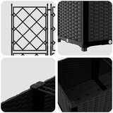  Vrtna saksija 2 pcs Crna 80 x 40 x 143 cm Plastika | Eponuda.com