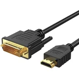 DVI Konverter kabel (1m, DVI-D (24+1) Muški na HDMI Muški, crni)