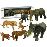 Lean_Toys Set figur afriških slonov, tigrov, divjih živali lea | Shoptok.si