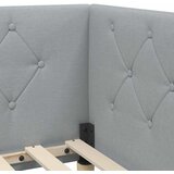  Kutni okvir kreveta Svijetlo siva 100 x 200 cm tkanina | shoptok.hr