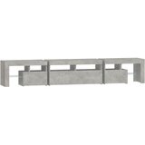 TV ormarić s LED svjetlima siva boja betona 230x36,5x40 cm | shoptok.hr