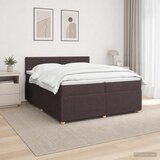  Boxspring krevet s madracem Tamno smeđa 200 x 200 cm Tkanina | shoptok.hr