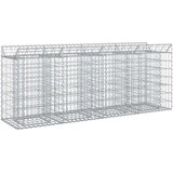 Gabionski uzdignuti krevet 2 pcs Srebrno 200 x 50 x 80 cm | shoptok.hr