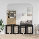  Vrata za pse z stojali 4 pcs Črni hrast 60 x 80 cm, (5000232740) | Shoptok.si