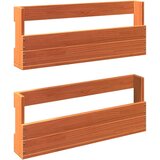  Zidni stalci za cipele 2 kom voštano smeđi 59x9x23 cm borovina | shoptok.hr