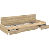 vidaXL s uzglavljem s ladicama Sonoma hrast 75 x 190 cm Konstruirano drvo | shoptok.hr