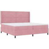  Krevet s opruga kutije s madracem Ružičasta 200 x 200 cm Baršun | shoptok.hr