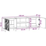 TV ormar 150 x 31 x 50 cm Crna Konstruirano drvo | Shoptok.si