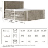 Maison de Rêve Svjetlo smeđi boxspring krevet s prostorom za odlaganje 160x200 cm Bergamo – | shoptok.hr