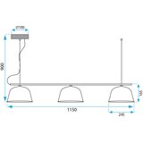 Toolight Stropni luster APP1478-3CP BLACK | shoptok.hr