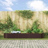 vidaXL Dvignjeno Vrtno Ležišče Rjava Pocinkano jeklo 320 x 80 x 44 cm | Shoptok.si