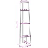  Kutna polica s 4 razine tamnosmeđa i crna 45,5x31,5x150 cm | Eponuda.com