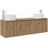  Set ormarića za kupaonicu 3 kom. Hrast artisan Smeđa 49,5 x 44,5 x 66 cm | Shoptok.si