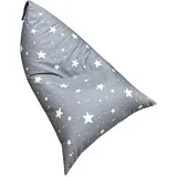 Детски Пуф Лежанка Little Stars, 100% Памук, Сив Барбарон със Звезди, 127x81x76 см