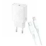 XO Kućni punjač L160 fast 20W Type C + lightning kabal Cene